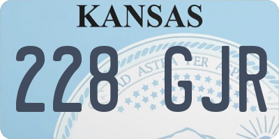 KS license plate 228GJR