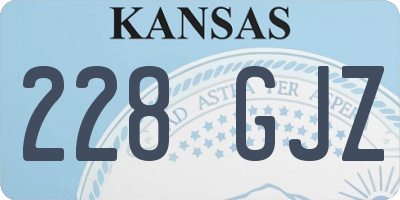 KS license plate 228GJZ