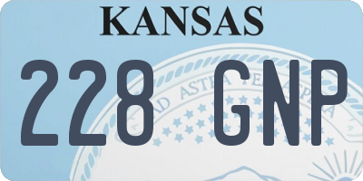 KS license plate 228GNP