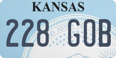 KS license plate 228GOB
