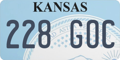 KS license plate 228GOC
