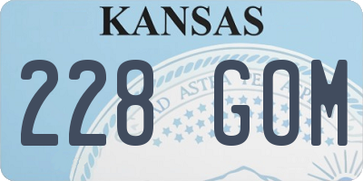 KS license plate 228GOM