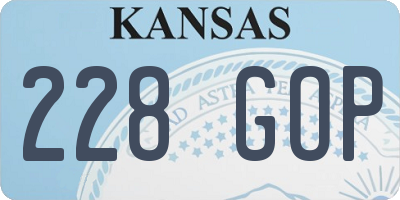 KS license plate 228GOP