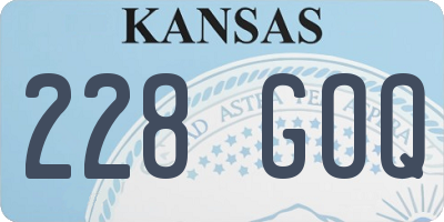 KS license plate 228GOQ