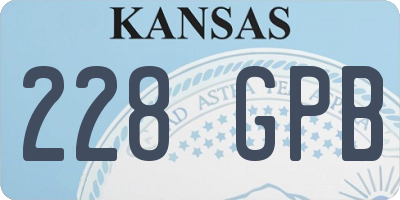 KS license plate 228GPB