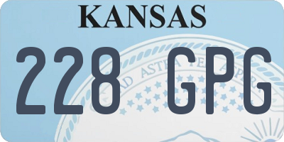 KS license plate 228GPG