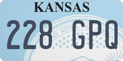 KS license plate 228GPQ