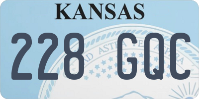KS license plate 228GQC