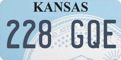KS license plate 228GQE