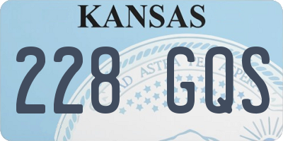 KS license plate 228GQS