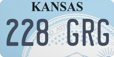 KS license plate 228GRG