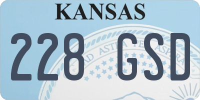 KS license plate 228GSD