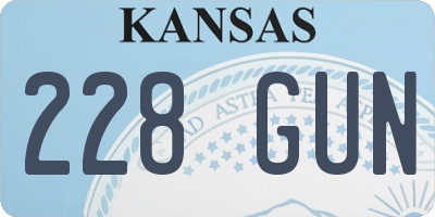 KS license plate 228GUN