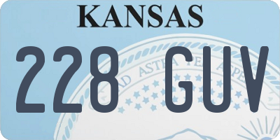 KS license plate 228GUV