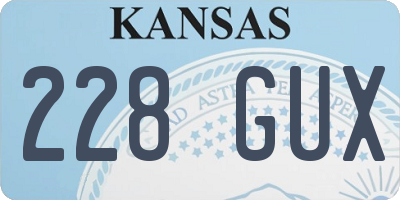 KS license plate 228GUX