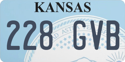 KS license plate 228GVB