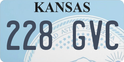 KS license plate 228GVC