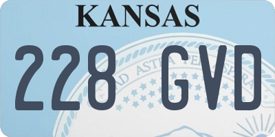 KS license plate 228GVD