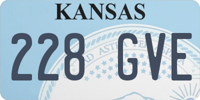 KS license plate 228GVE