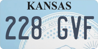 KS license plate 228GVF
