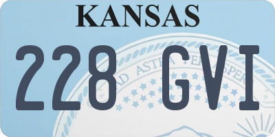 KS license plate 228GVI
