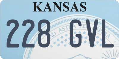 KS license plate 228GVL