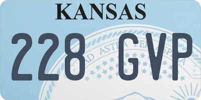 KS license plate 228GVP