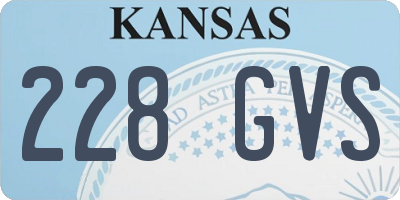 KS license plate 228GVS