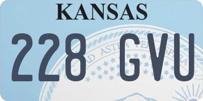 KS license plate 228GVU