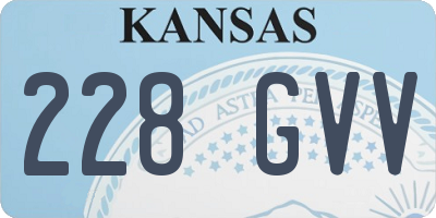 KS license plate 228GVV