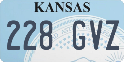 KS license plate 228GVZ