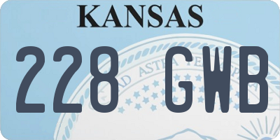KS license plate 228GWB