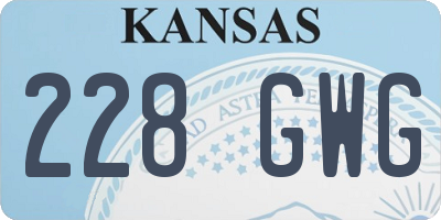 KS license plate 228GWG