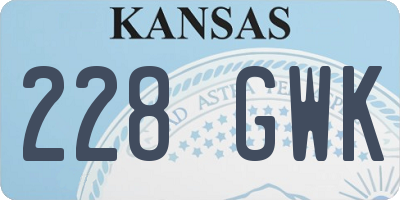 KS license plate 228GWK
