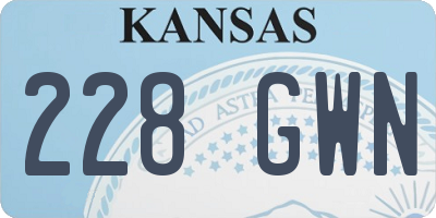 KS license plate 228GWN