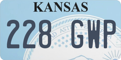 KS license plate 228GWP