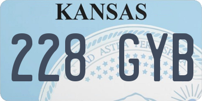 KS license plate 228GYB