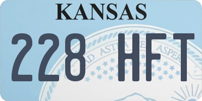 KS license plate 228HFT