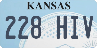 KS license plate 228HIV