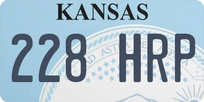 KS license plate 228HRP