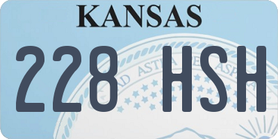 KS license plate 228HSH