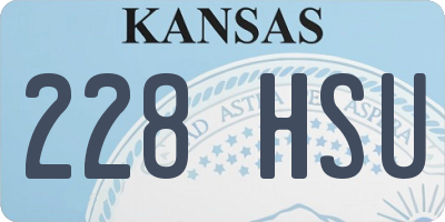 KS license plate 228HSU