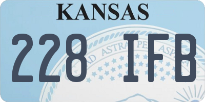 KS license plate 228IFB