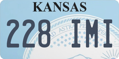 KS license plate 228IMI