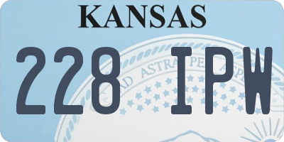 KS license plate 228IPW
