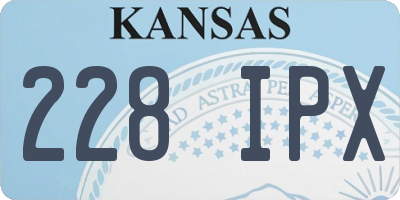 KS license plate 228IPX