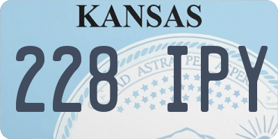 KS license plate 228IPY
