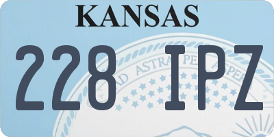 KS license plate 228IPZ