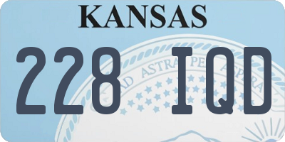 KS license plate 228IQD