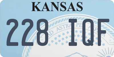 KS license plate 228IQF